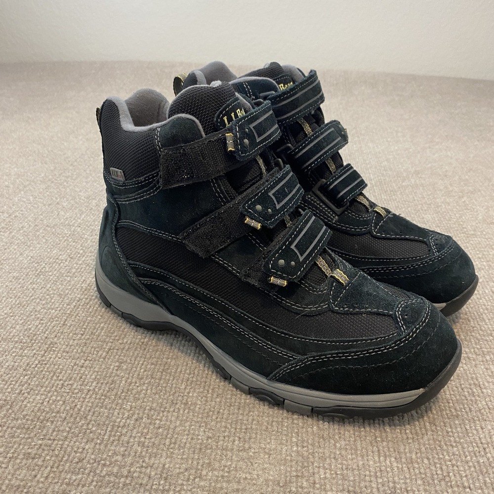 L.L. Bean TEK 2.5 Snow Boots Mens Size 10M Black Suede Strap Waterproof Hiking